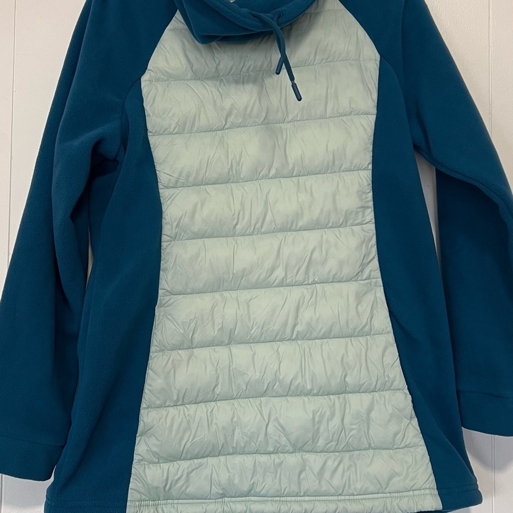 Vintage Lands End Hybrid Fleece Puffer Tunic Primeloft 34